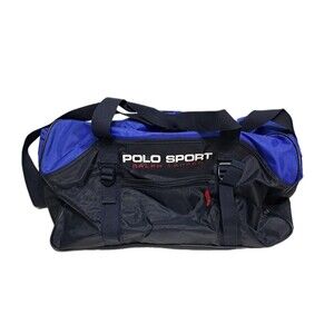 Vintage 1997 Blue Polo Sport Ralph Lauren Logo Gym Duffel Bag